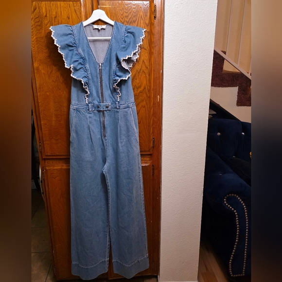 SEA NEW YORK Mara Ruffle Jumpsuit Size 2 - Picture 12 of 12